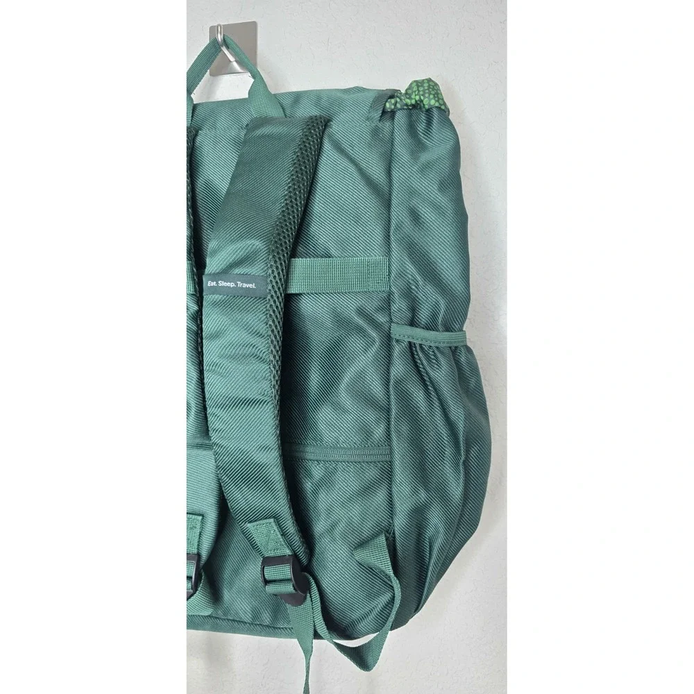 New Go Ahead Tours EF Green Backpack Buckle Closure 5 Pockets Rucksack Travel